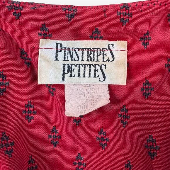 Vintage Red Kimono Style Button Blouse Size 8 - Picture 8 of 9